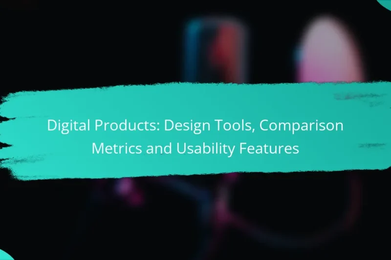 Digital Products: Design Tools, Comparison Metrics and Usability Features