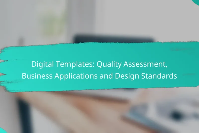 Digital Templates: Quality Assessment, Business Applications and Design Standards