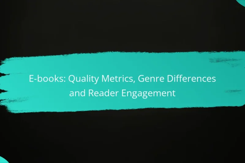E-books: Quality Metrics, Genre Differences and Reader Engagement