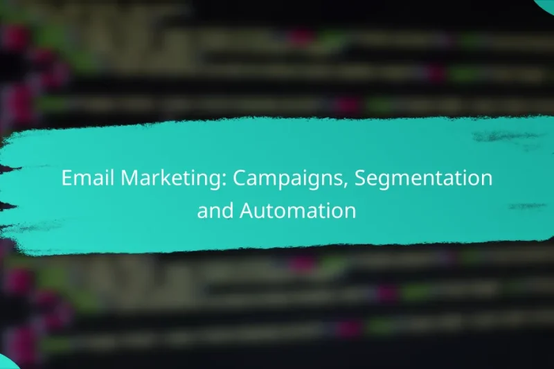 Email Marketing: Campaigns, Segmentation and Automation