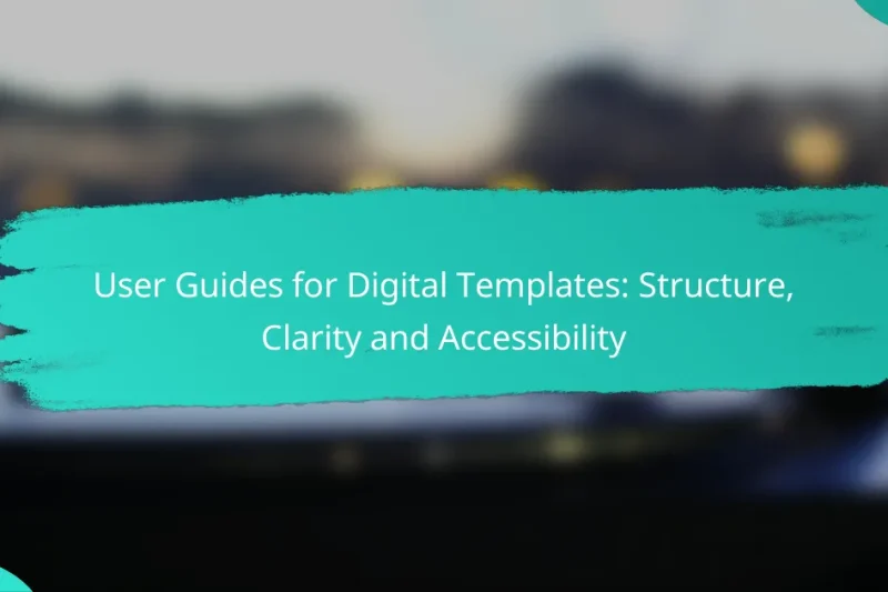 User Guides for Digital Templates: Structure, Clarity and Accessibility